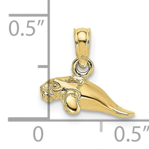 10K Yellow Gold Mini Manatee Charm U429