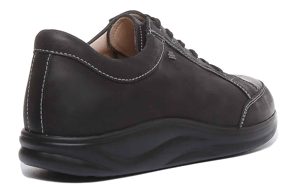Black Lace Up Comfort Shoes Z4499