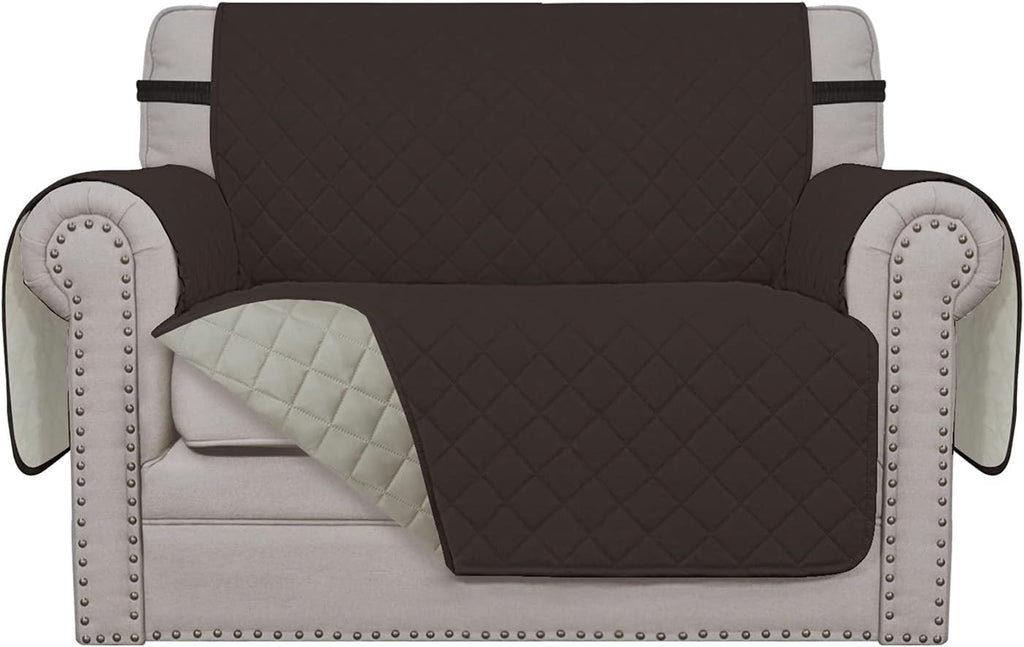 Sofa Slipcover Reversible Water Resistant Couch Cover with Elastic Straps Q591863