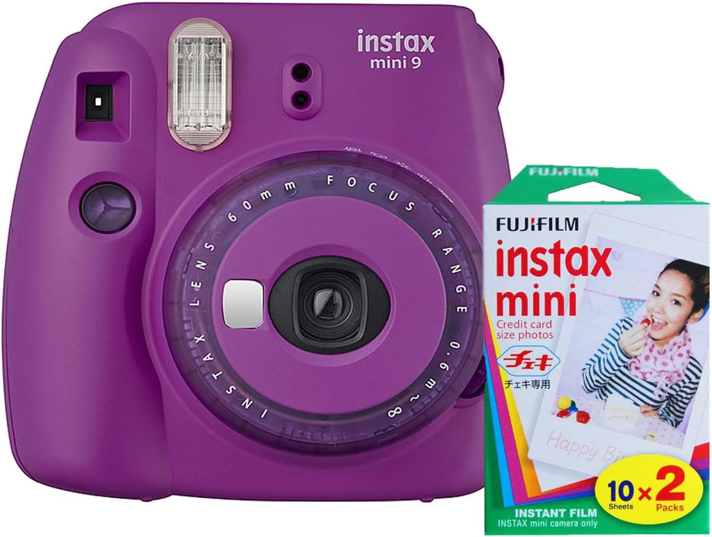 Flamingo Pink Instant Camera and Film Twin Pack 20 Exposures Bundle I731