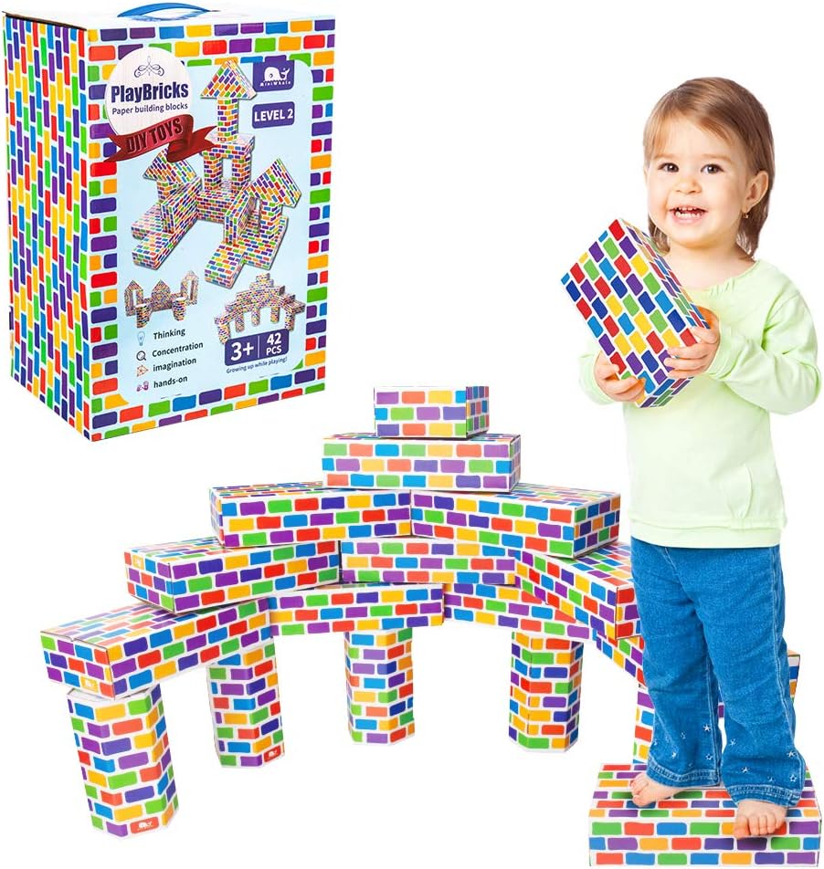 Jumbo Cardboard Building Blocks 42-Pack X1250