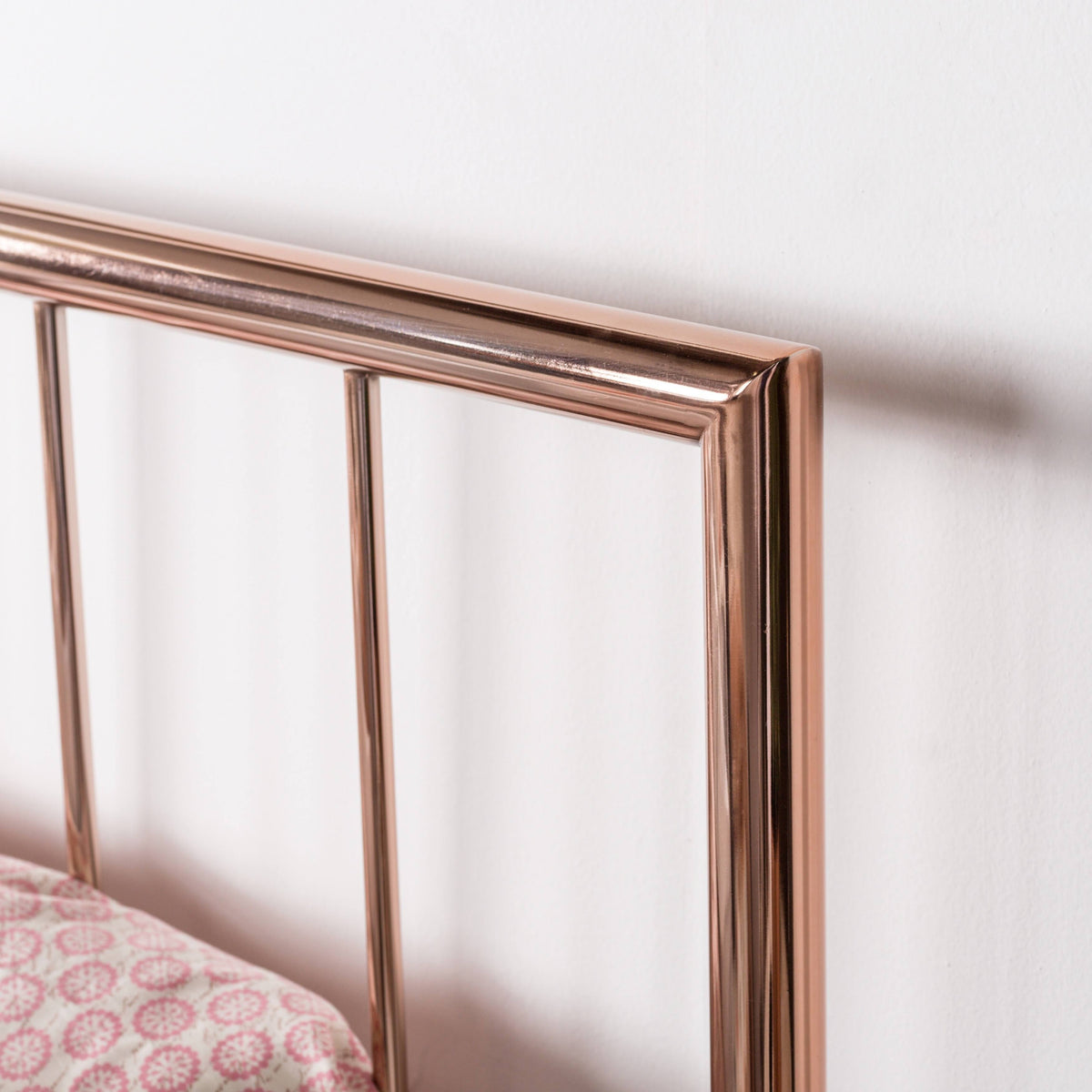 California King Rose Gold Metal Bed M8366