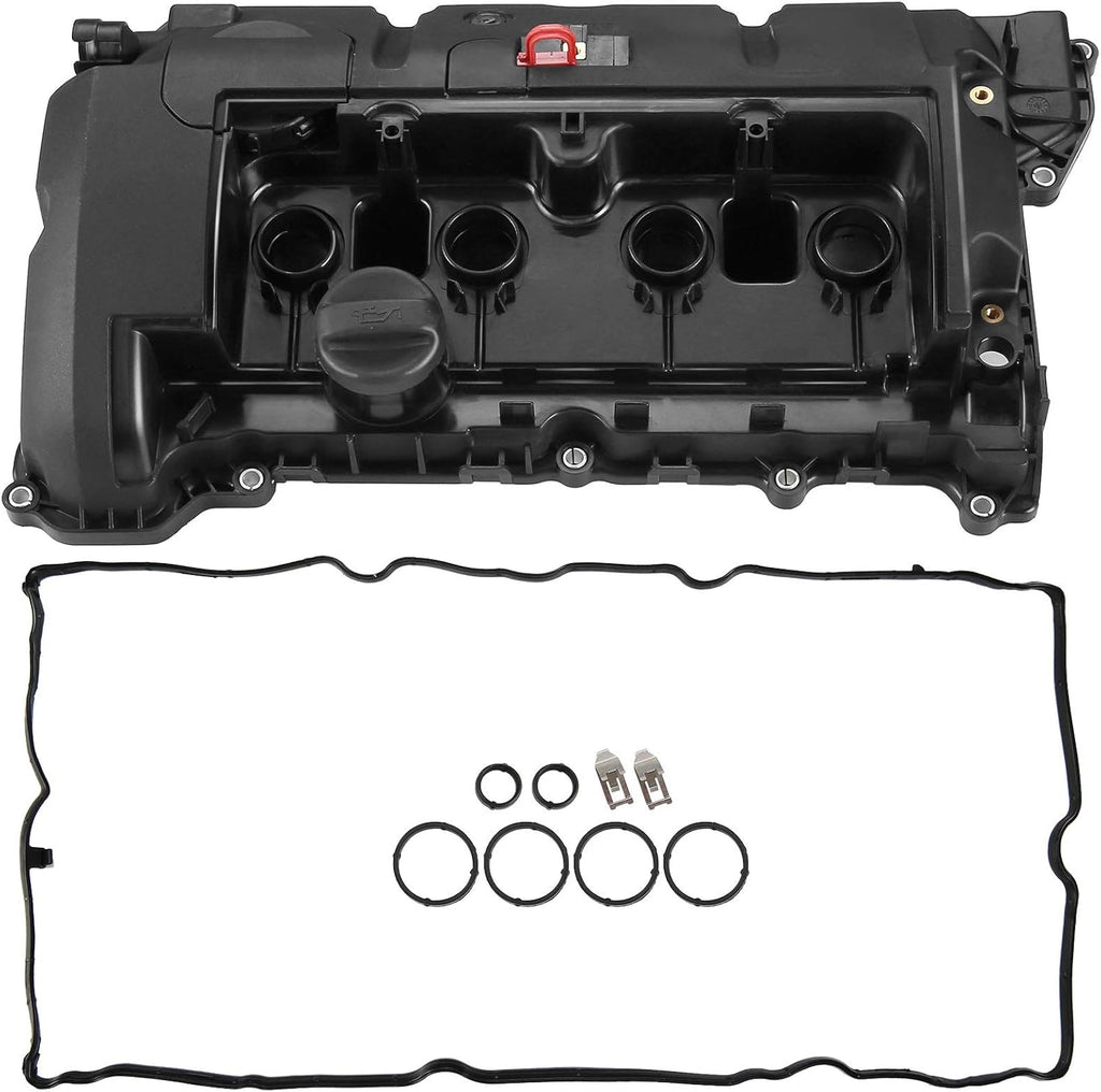Engine Valve Cover with Gasket & Cap Compatible with Mini Cooper 1.6L DOHC Z959268