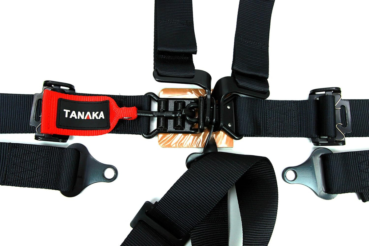 Black 5 Points Safety Harness Set with Shoulder Pads, Pack of 2 J62564