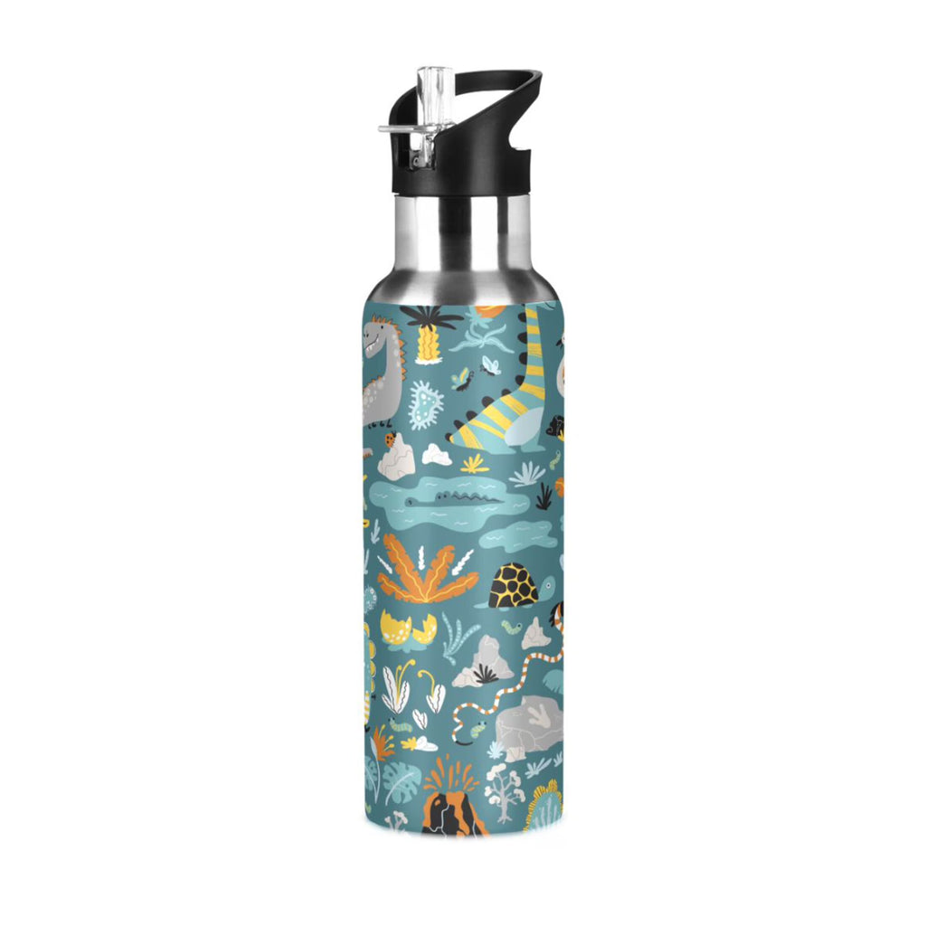 Green Stainless Steel Insulated Water Bottle with Straw Lid O4330
