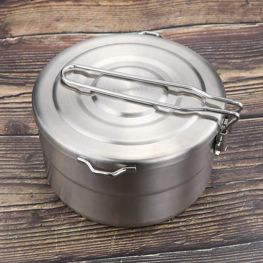 1.5L Stainless Steel Lunch Box With Lid And Handle H17517