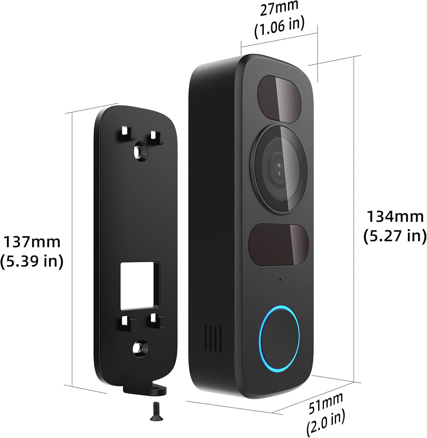 Wired Video Doorbell Camera with 2-Way Audio P935967
