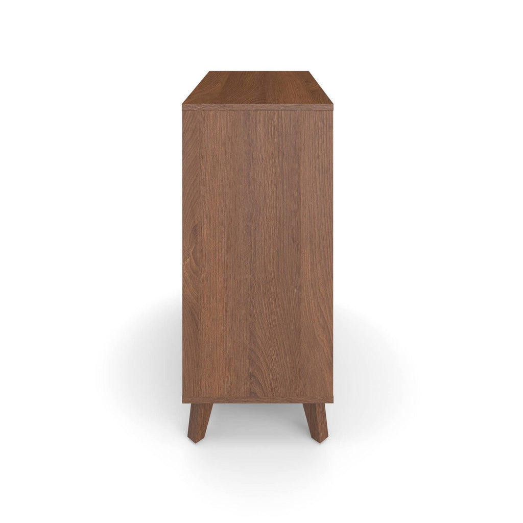 Light Walnut Modern Cube Bookcase B302
