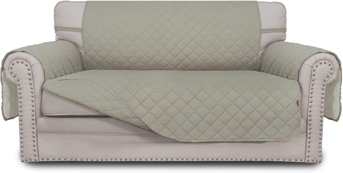 Sofa Slipcover Reversible Water Resistant Couch Cover with Elastic Straps Q591863