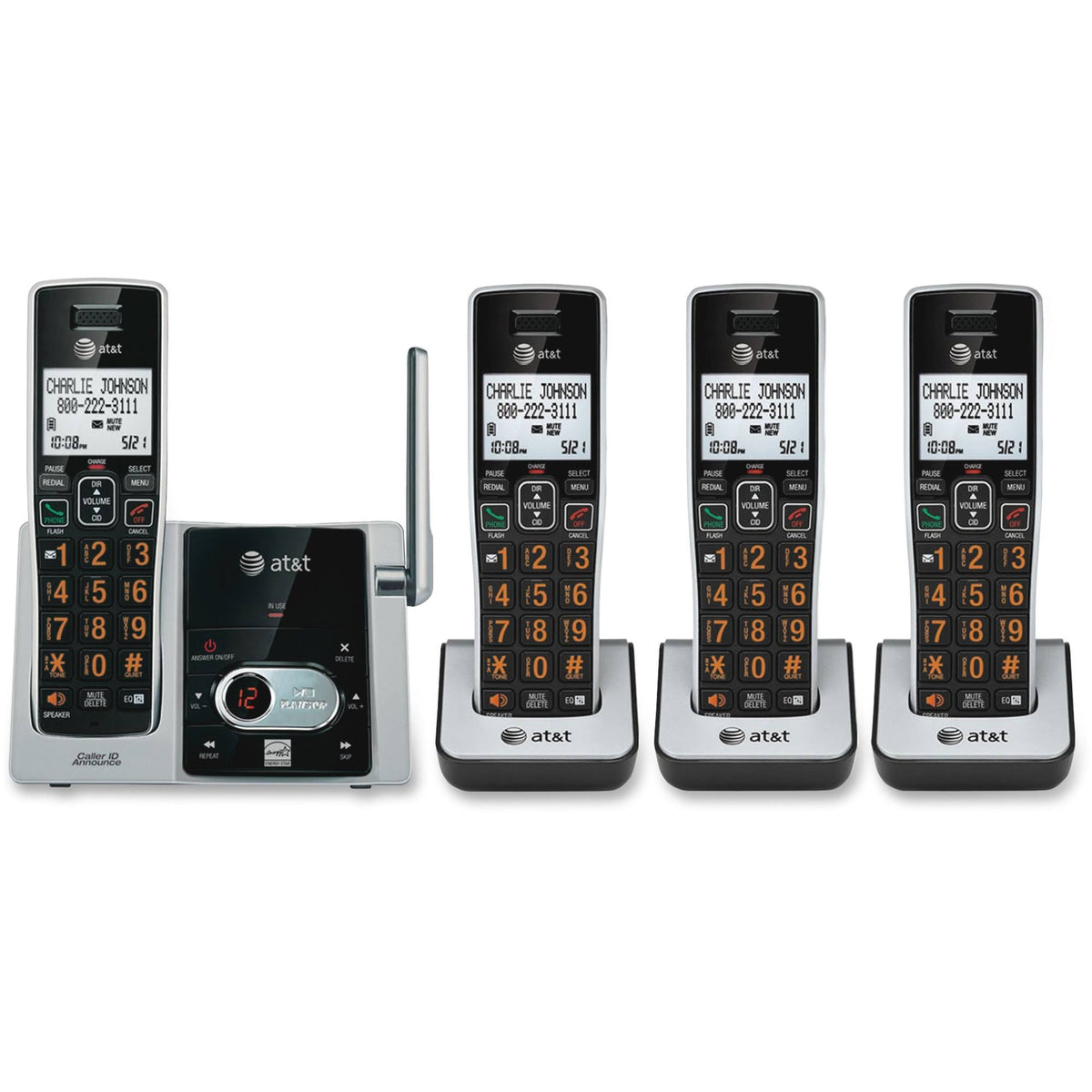 4-Handset Cordless Answering System with Caller ID W2952