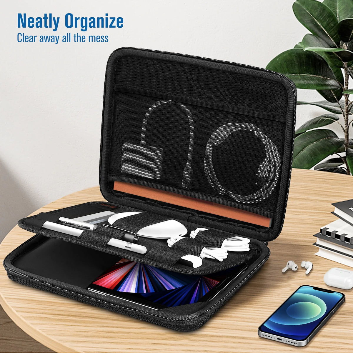 Black 11-inch Tablet Carrying Sleeve with Accessory Pocket K709097