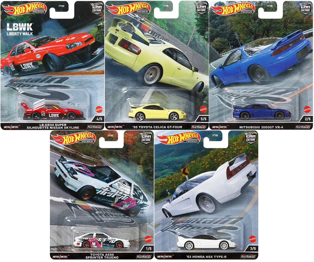 Set of 5 Diecast Cars 1/64 I90510