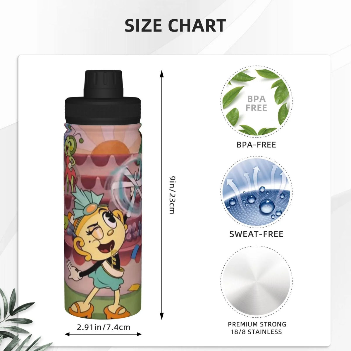 Insulated Stainless Steel Water Bottle 18OZ P305