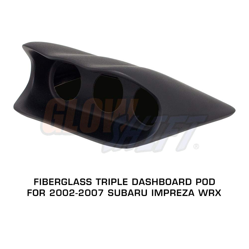 Tinted 7 Color 30 PSI Boost/Vacuum 100 PSI Oil Pressure Oil Temperature Gauges Fiberglass Triple Dashboard Pod F390