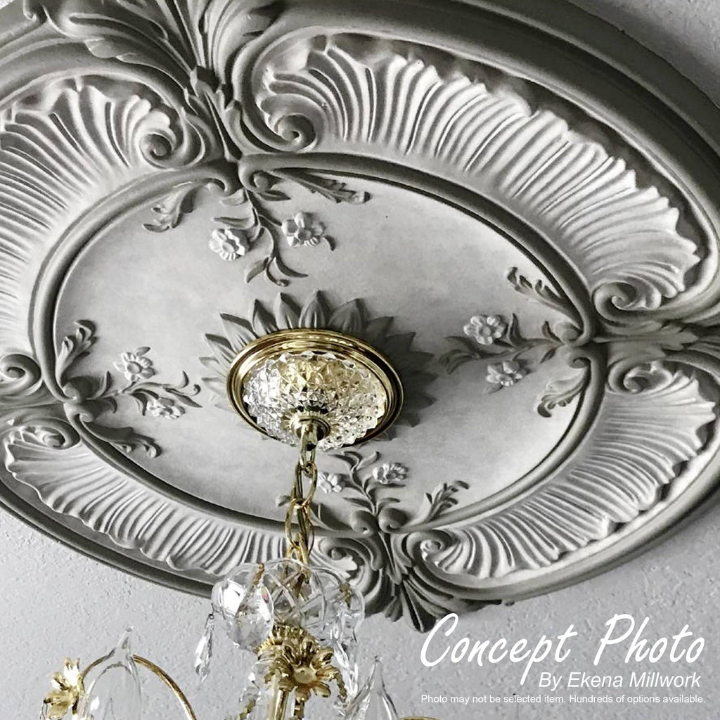 13x22OD x 7 1/2x22ID x 3/4x22P Clear Ceiling Medallion N704