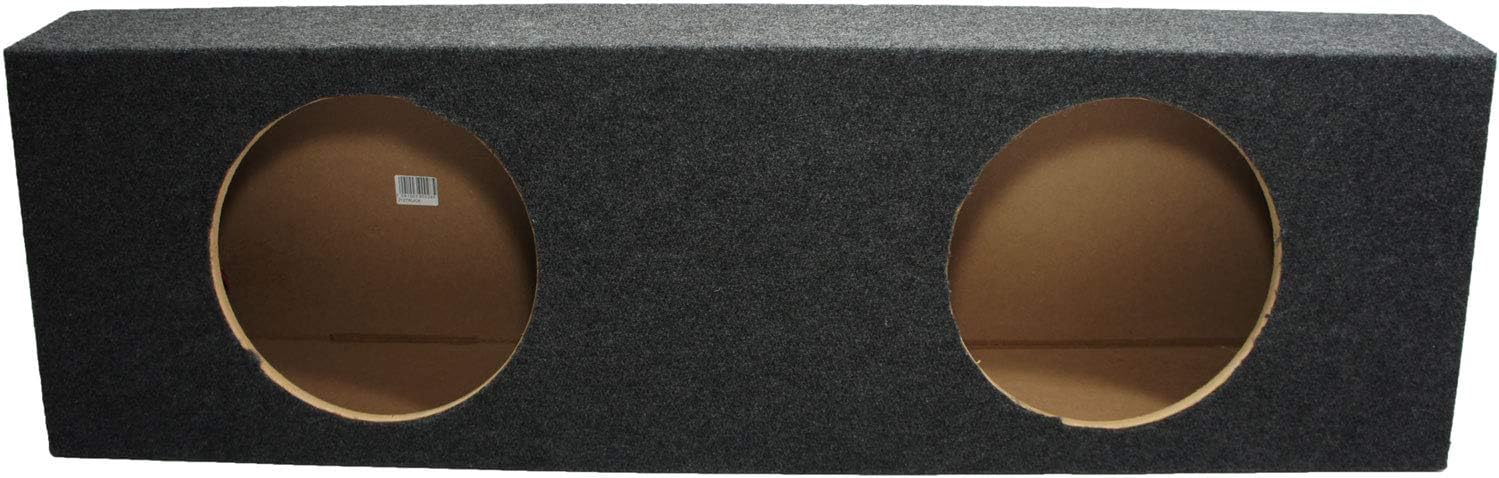Dual 12 Subwoofer Truck Sub Box Enclosure 5/8 MDF Gray W6192