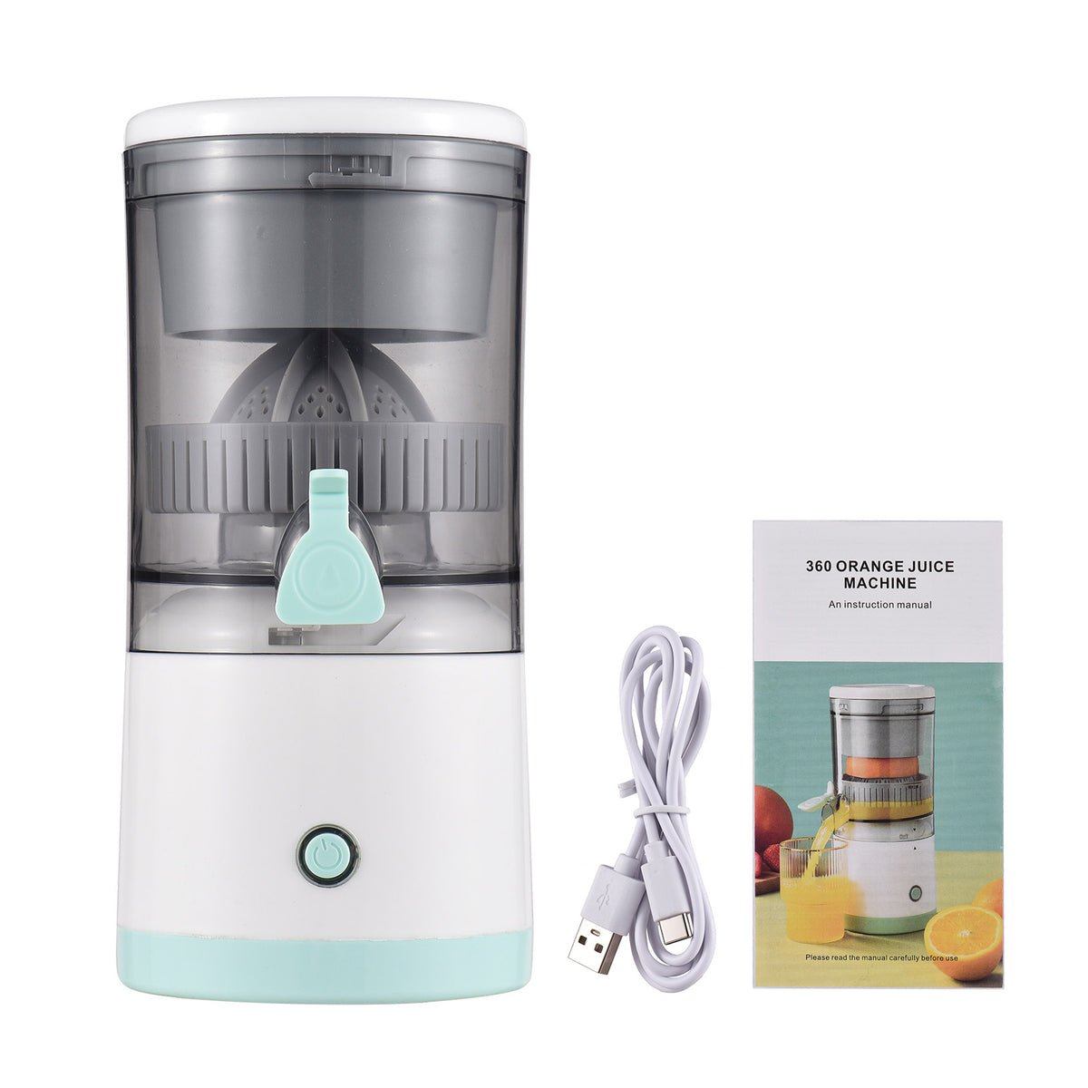 Electric Orange Juice Squeezer Portable Citrus Juicer USB Powered Detachable Washable E851894