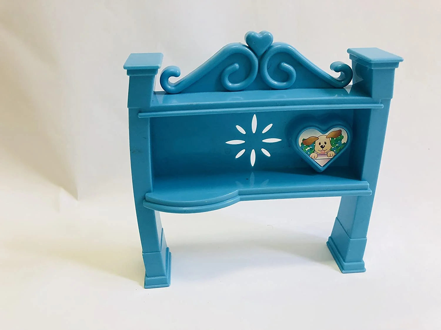 Blue Headboard Fence Puppy Dog 5” Replacement Furniture Figure Accessory Dollhouse Playset Z7732