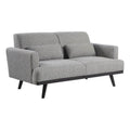 Gray Fabric Upholstered Loveseat P49006