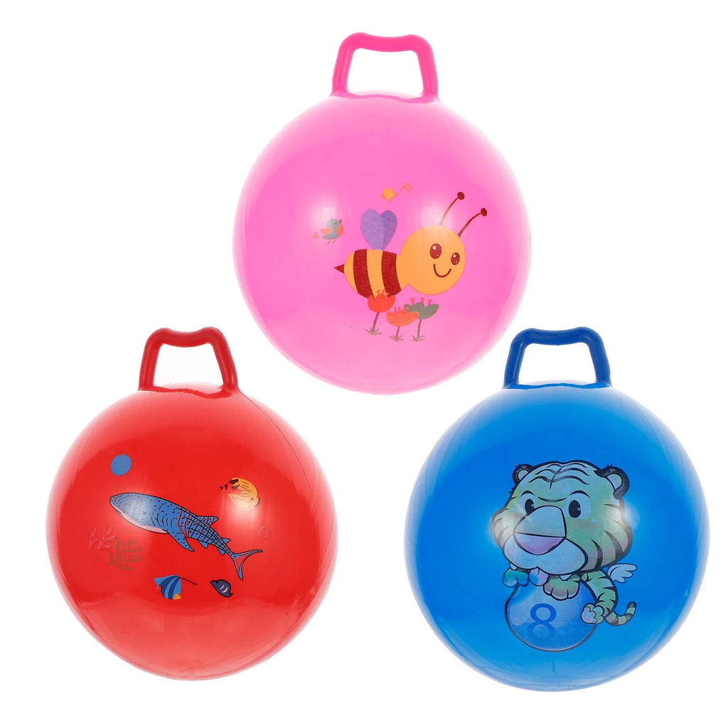 3Pcs Inflatable Hopper Balls with Handle H289