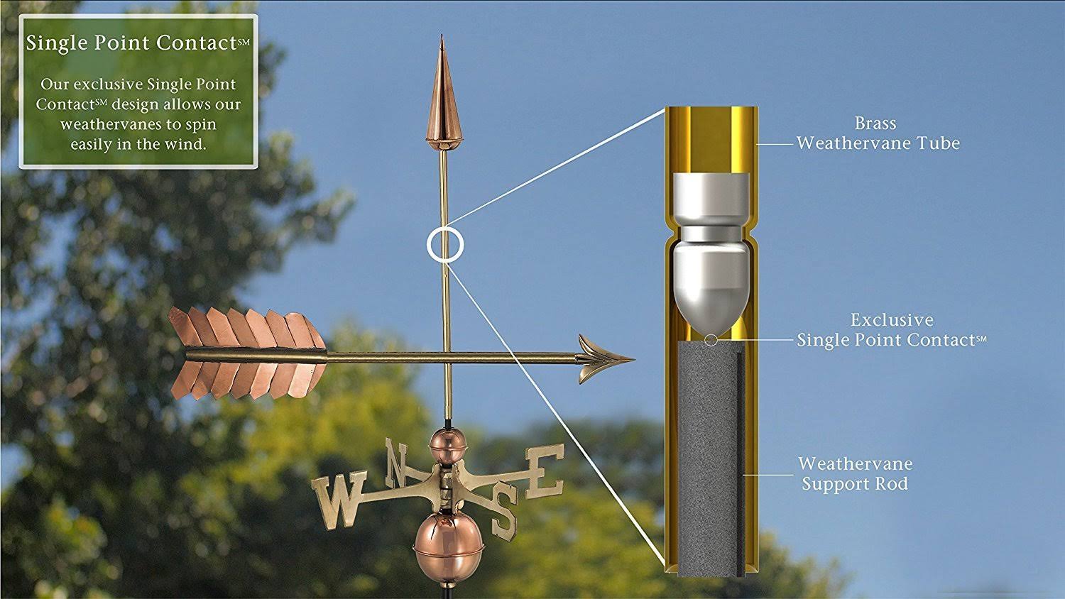 Polished Copper Weathervane V948