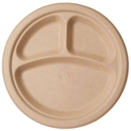 Compostable Wheat Straw Plates, 500-ct. Case P8776