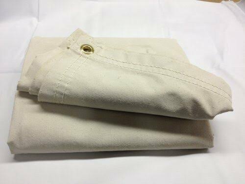 Canvas Tarpaulin White 12 by 14 Feet P509