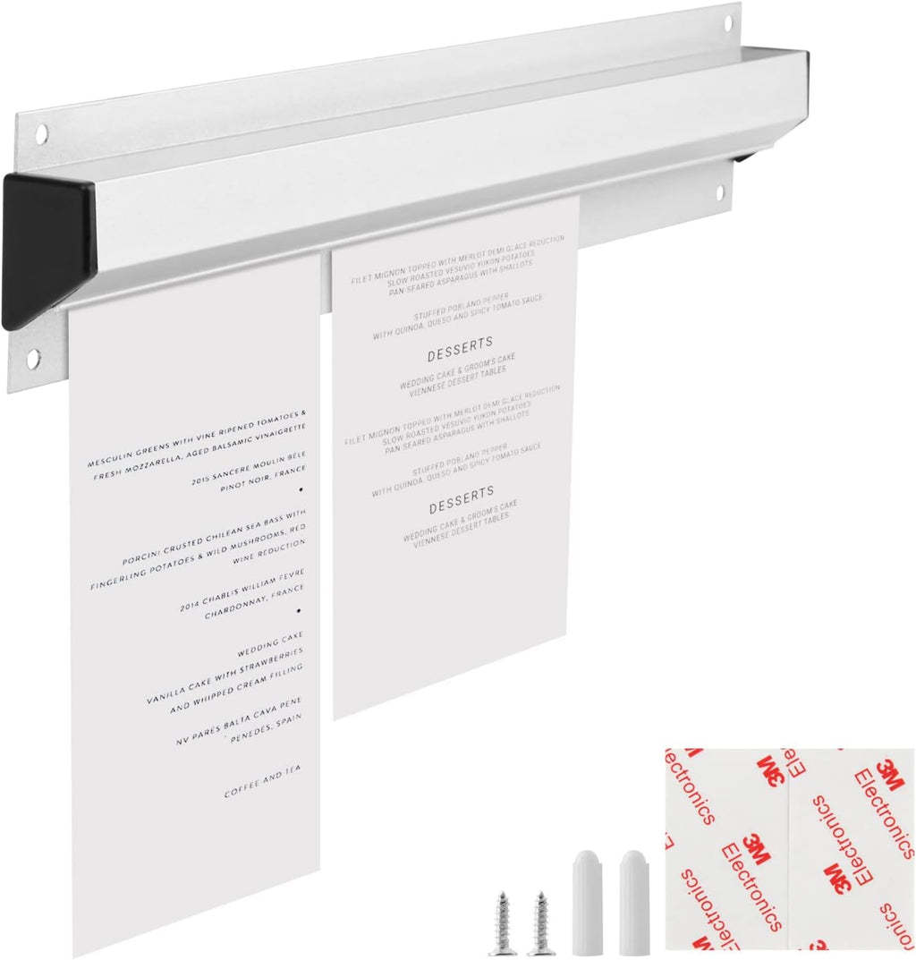 Silver 16 Inch Aluminium Receipt Holder, Pack of 2 G686