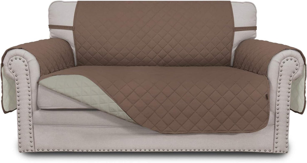 Sofa Slipcover Reversible Water Resistant Couch Cover with Elastic Straps Q591863