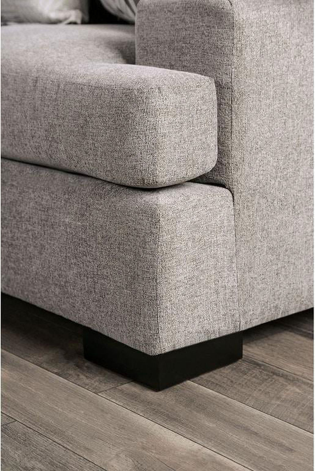 Light Gray Microfiber Sofa and Loveseat S287107