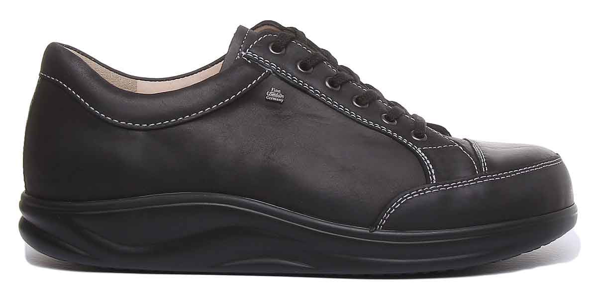Black Lace Up Comfort Shoes Z4499