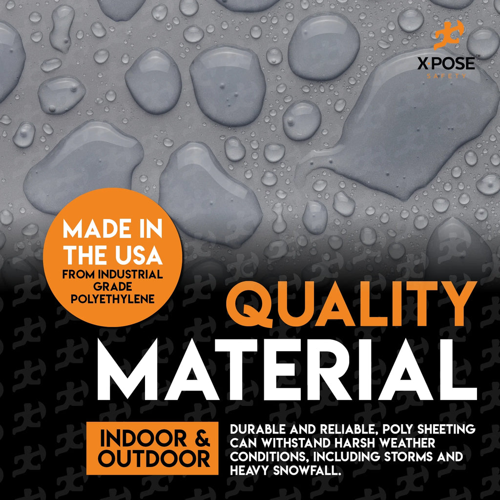 Clear Poly Sheeting 10x100 Feet Heavy Duty 6 Mil Thick Plastic Tarp Waterproof Cover F93958