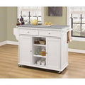 Stainless Steel White Kitchen Cart X391