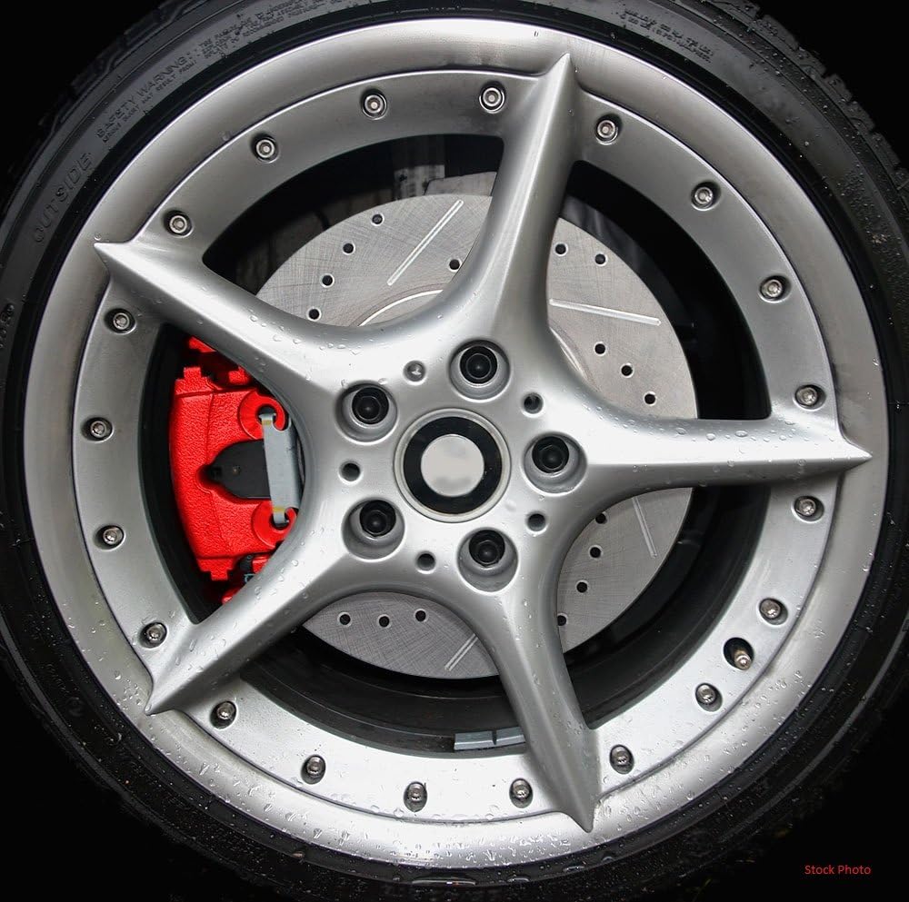Red Powder Coated Brake Calipers with Ceramic Brake Pads Kit S245073
