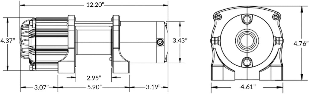 Black Ops Winch with Winch Mounting Plate D50203