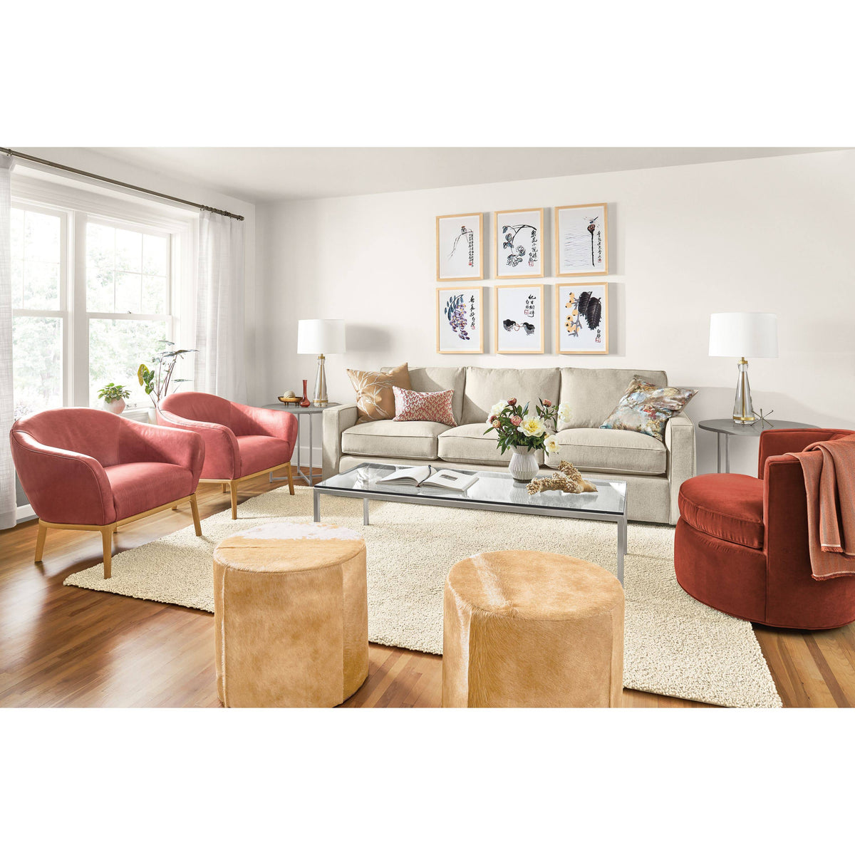 Satin Etched Tempered Glass Top Round End Table in Stainless Steel O46576