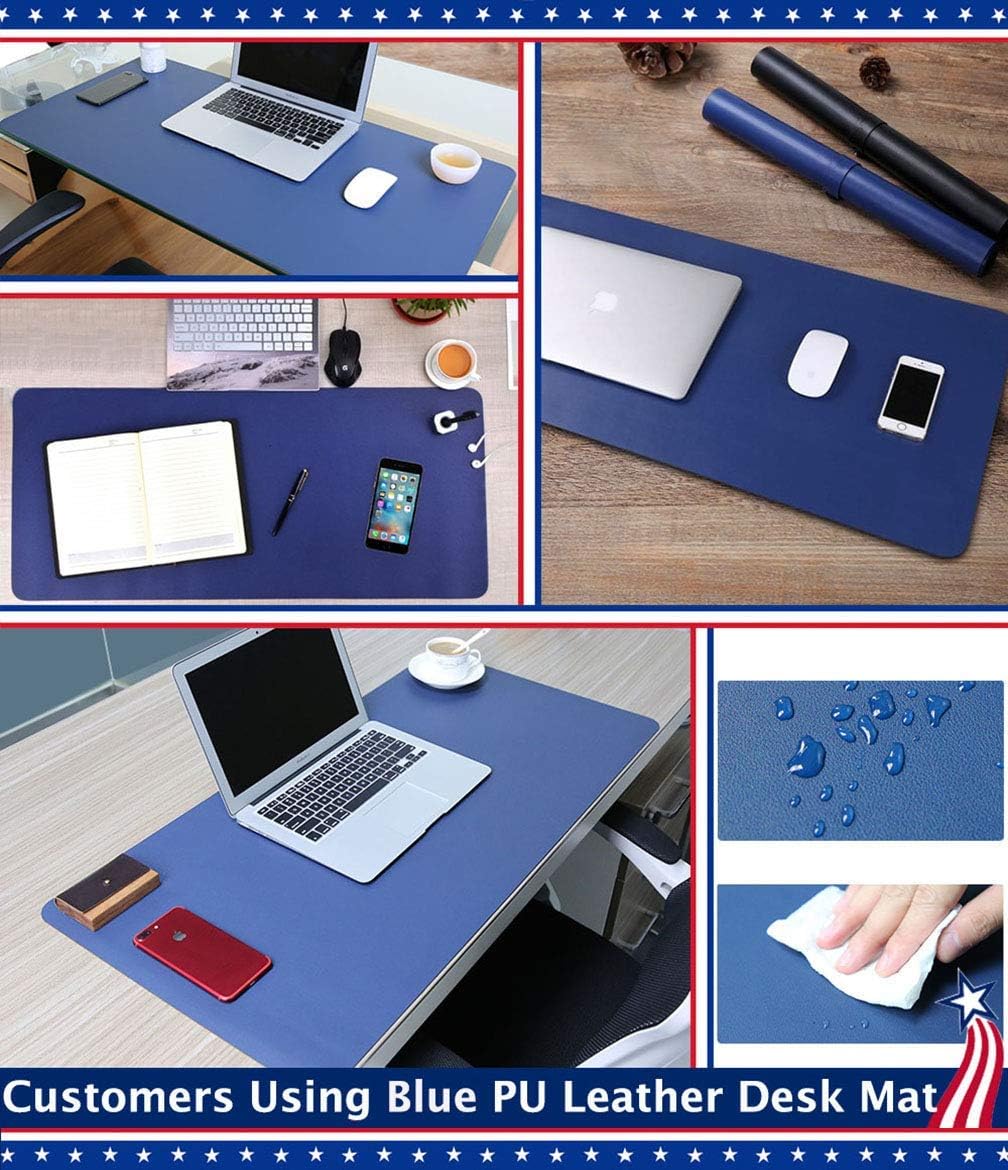 White Waterproof PU Leather Desk Pad V947