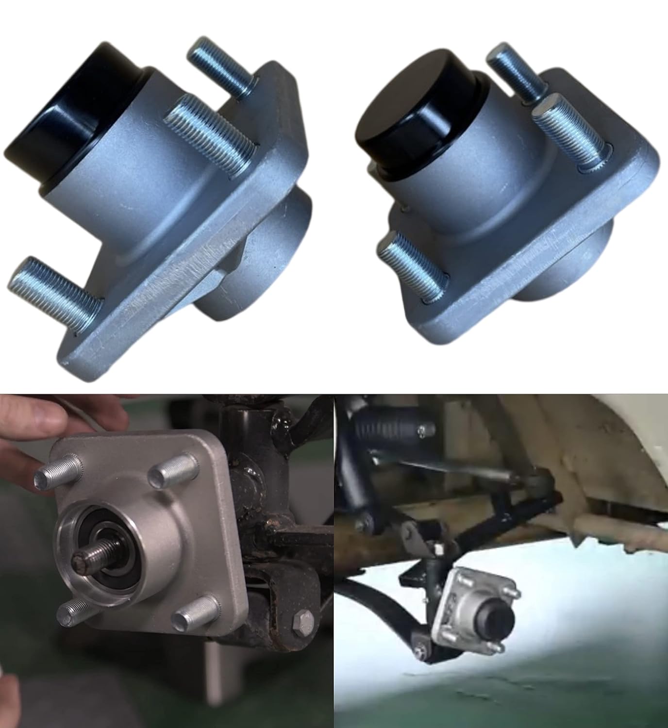 Front Wheel Hub Assembly with Bearings 2PCS T9677