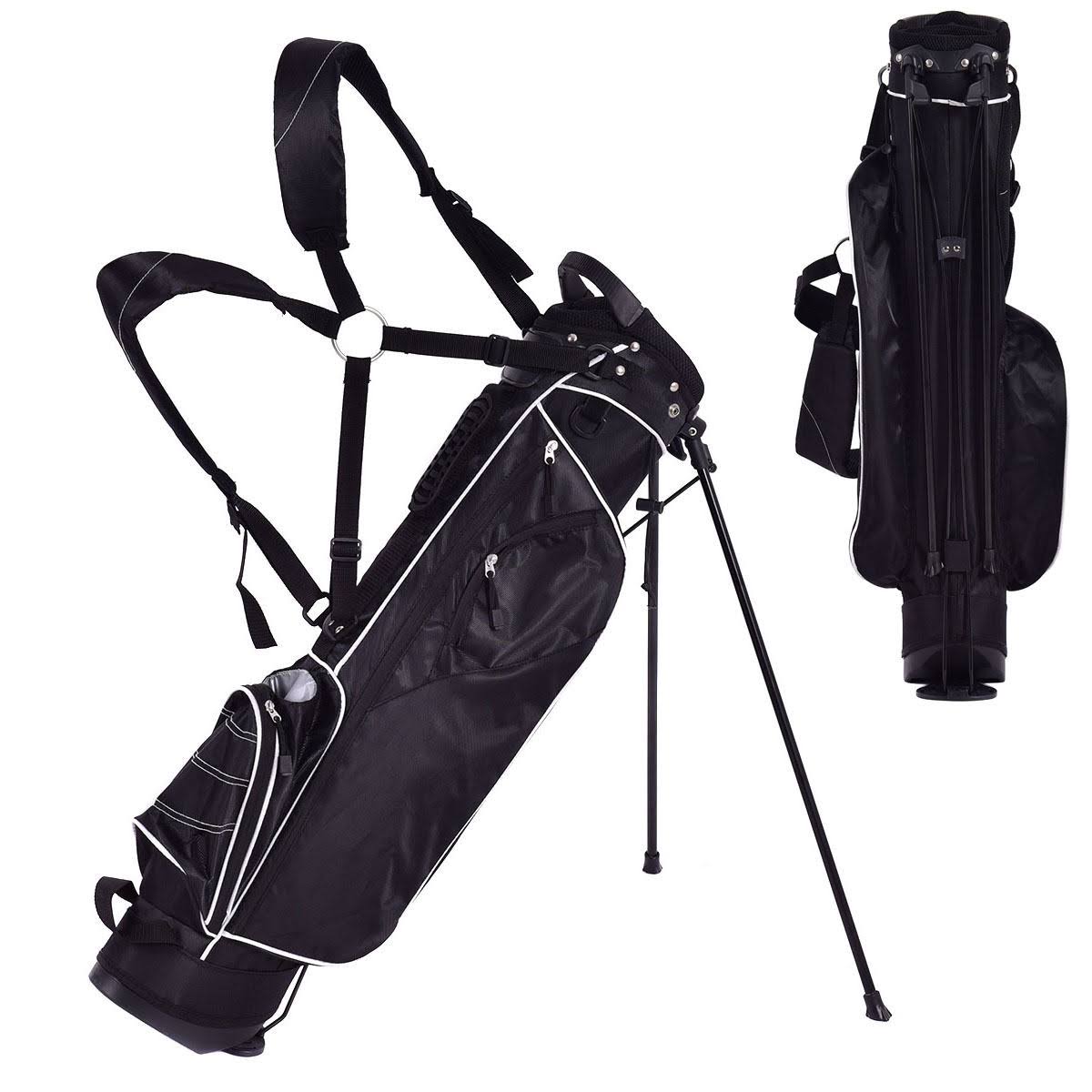 Black Golf Stand Cart Bag with 4 Way Divider B3118
