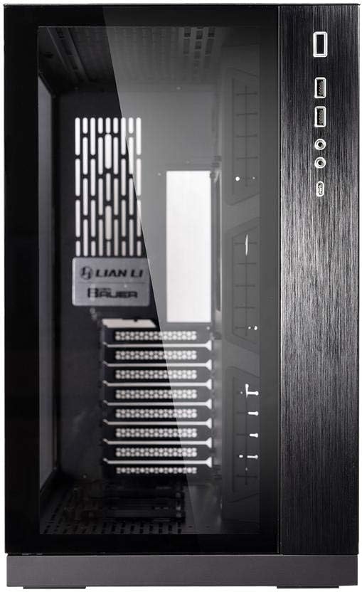 Black ATX Mid Tower Tempered Glass Computer Case A8753
