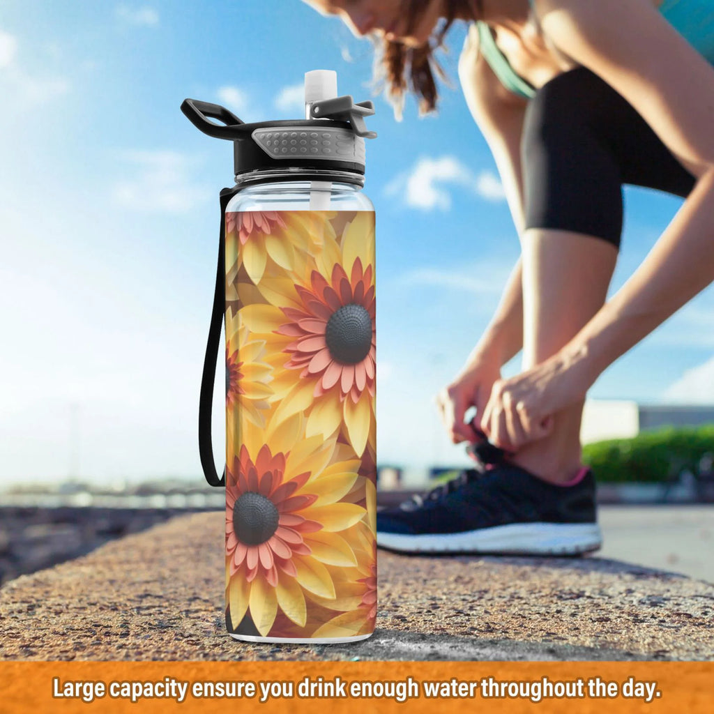 Yellow 32oz Tritan Water Bottle with Straw R9931