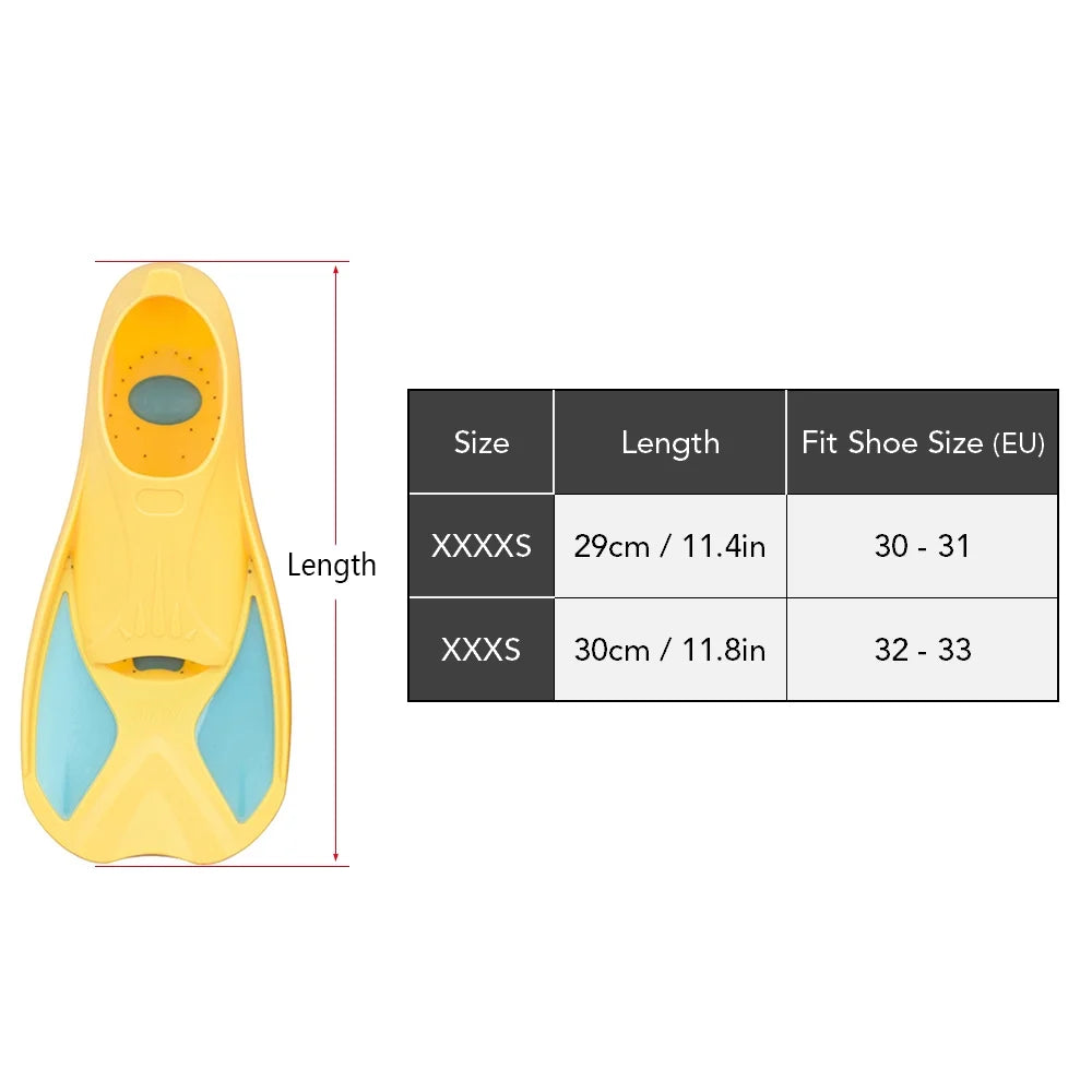 Short Swim Fins for Kids J8640