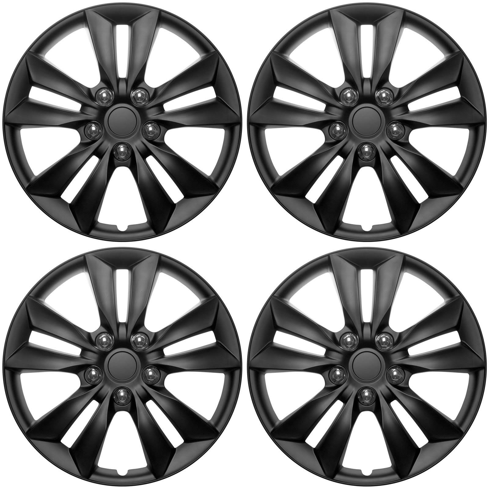 16 Matte Black Set of 4 Hub Caps G3654