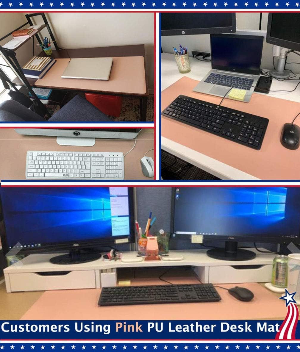 White Waterproof PU Leather Desk Pad V947