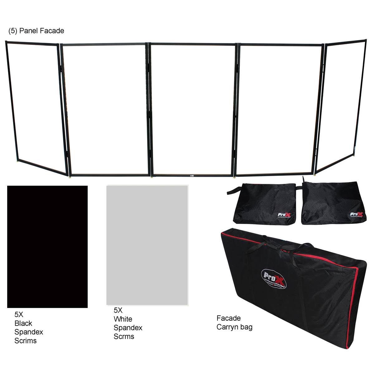 Black Frame 5 Panel DJ Facade J731125