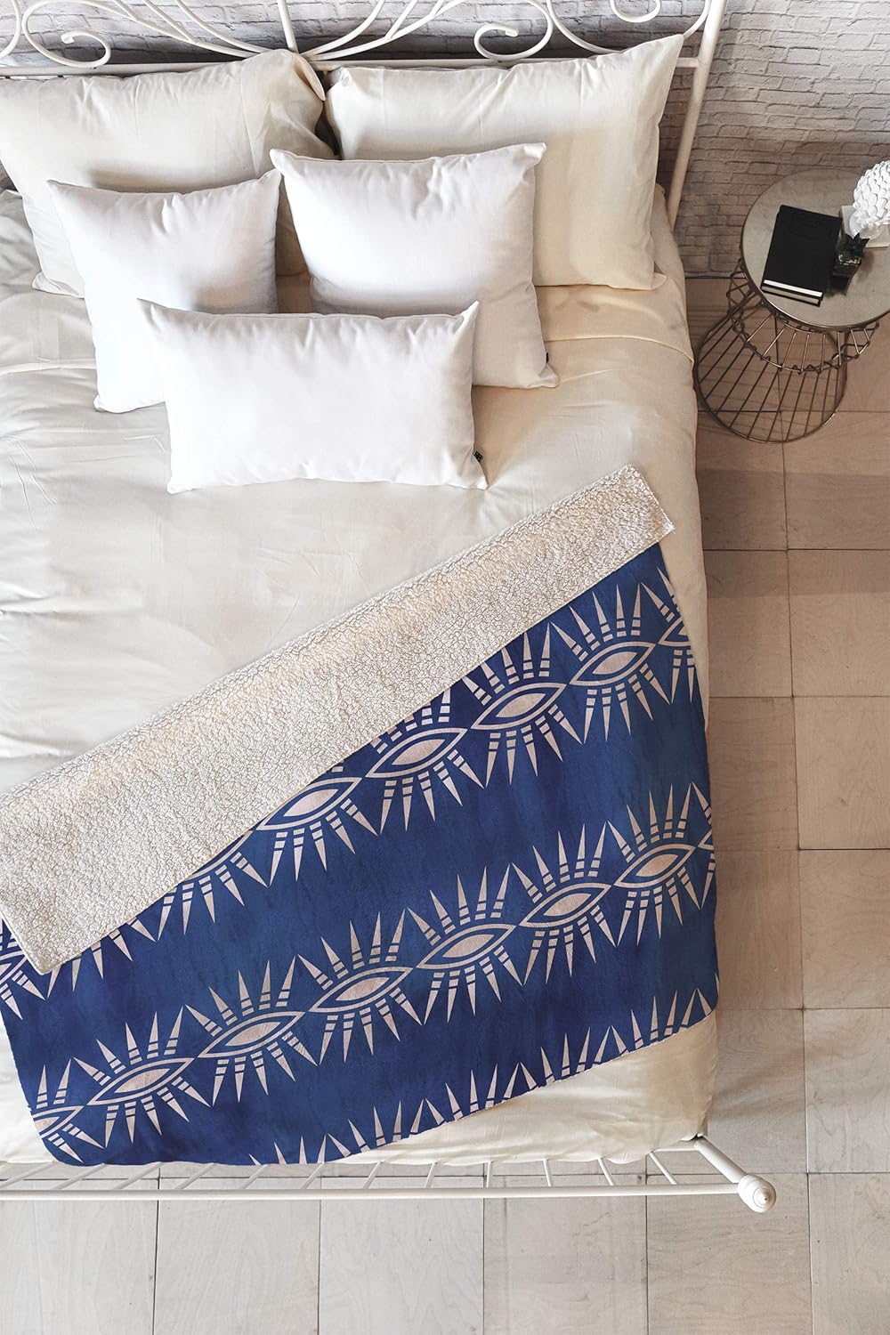 Tropical Indigo Sherpa Fleece Throw Blanket E2612