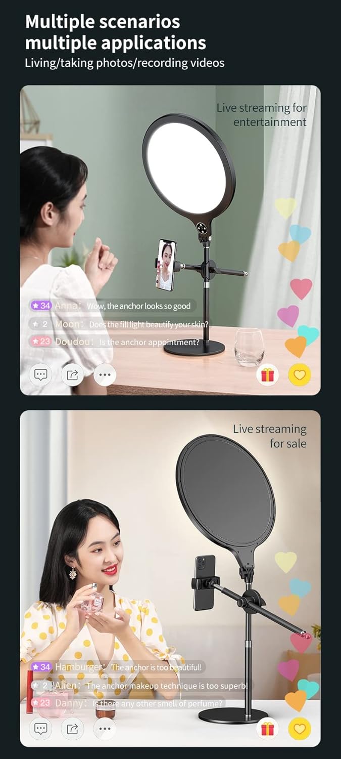 LED Video Conference Lighting Kit with Phone Mount, Pack of 2 G602064