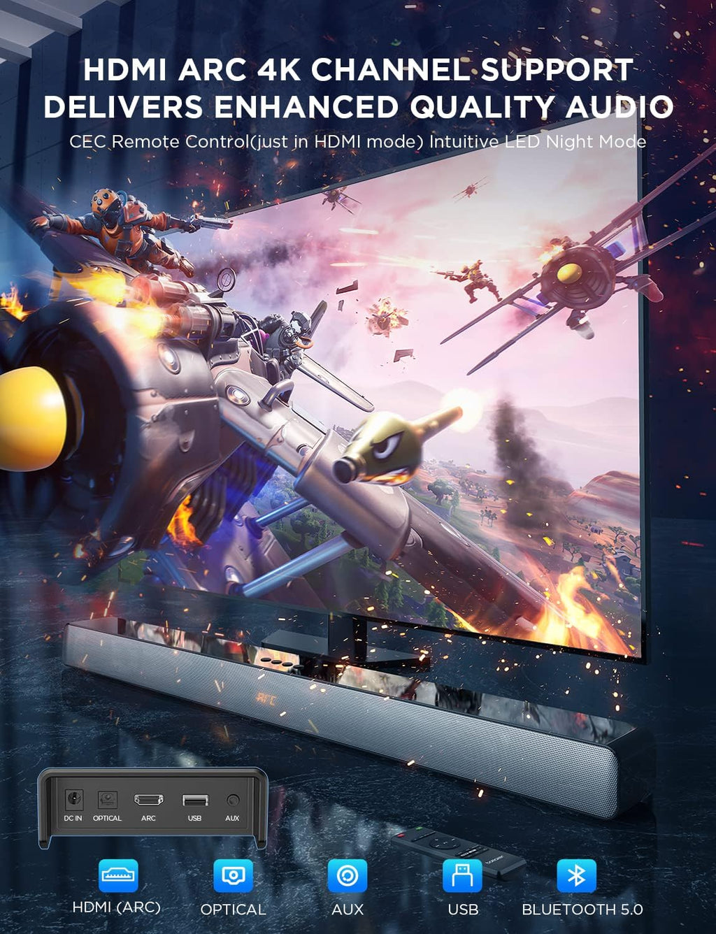 SoundBars for TV Speaker 100W, 2.0ch, Bluetooth, Pack of 2 P11668