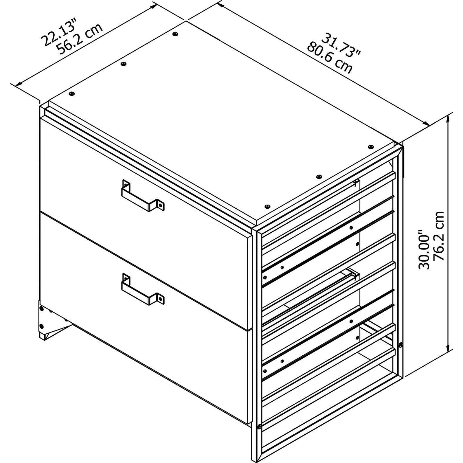 Black Lateral File Cabinet M863
