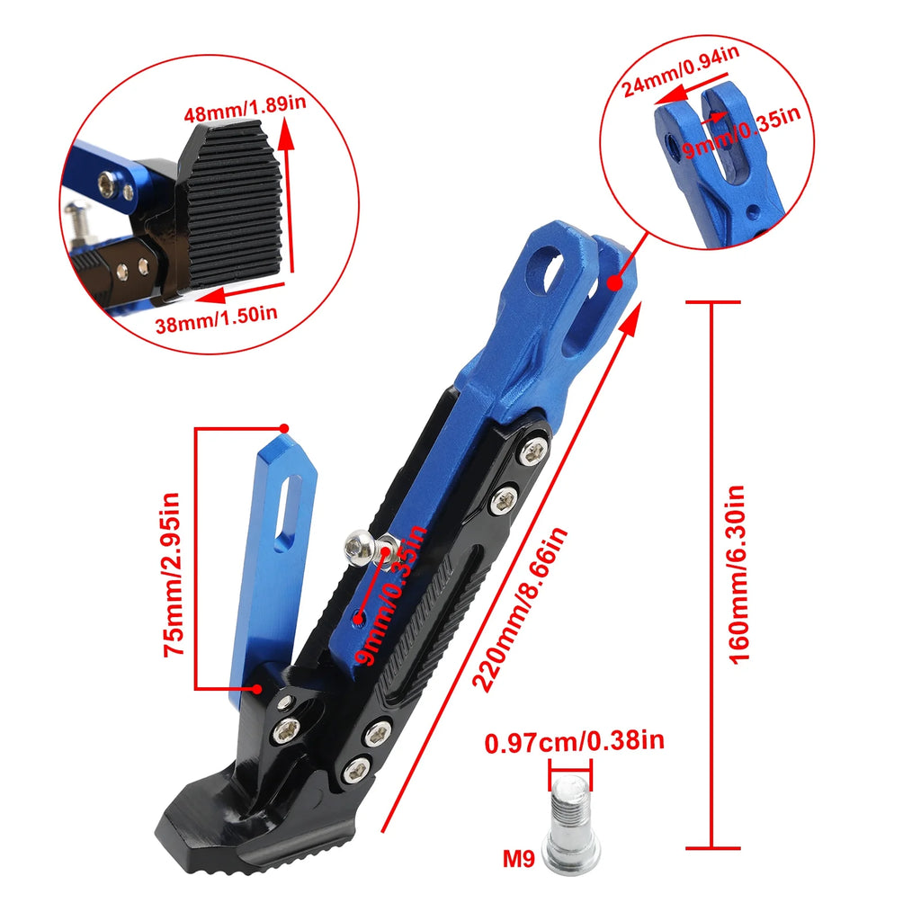 Blue Adjustable Side Stand M719